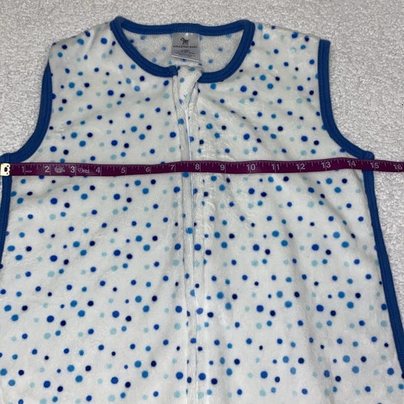 Amazing baby fleece zip polka dot large 12/18m sleepsack wearable blanket - Picture 4 of 6